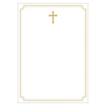 Next κηδειόχαρτο/αγγελτήριο μνημοσύνου Α3, 120γρ. πακέτο 50 φύλλων χρυσό