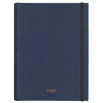 Next Fabric τετράδιo με κρυφό σπιράλ μπλε με λάστιχο 21x29εκ. 5θεμ., 175φ.