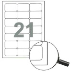 Fleks ετικέτ. αυτοκόλ. λευκές 63.5x38.1mm 21/φ 100φ Α4