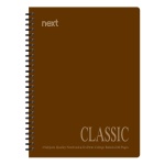 Next classic τετράδιο σπιράλ καφέ 21x29εκ. 4θεμ. 240σελ.