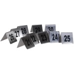 Αριθμοί τραπεζιού inox τύπου Λ, σετ 21-30 Υ5x5εκ. βάση