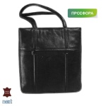 Δερμάτινη τσάντα γυναικεία 30x6x31.5εκ. μαύρη
