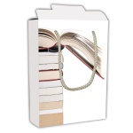 Next χάρτινη τσάντα κουτί Καφέ βιβλίο Υ24,5x18,5x5εκ. Δυνατότητα εκτύπωσης