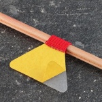 Στυλοθήκη λαστιχένια αυτοκόλλητη κόκκινο 4.5x3εκ.