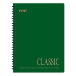Next classic τετράδιο σπιράλ πράσινο 2θεμ. 140σελ. 17x25εκ.