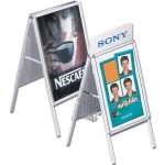 Σταντ επιδαπέδιο αλουμινίου διπλής όψης 50x70εκ.