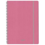 Next fabric τετράδιο σπιράλ λάστιχο ροζ 17x25εκ. 140φ. 4θ