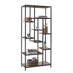 Ραφιέρα Nextdeco μεταλλικός σκελετός και ξύλινα ράφια Υ180x80x40εκ.