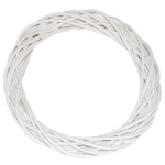 Στεφάνι ξύλινο λευκό, 20εκ.