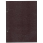 Next μενού εστιατορίου μπορντώ πυρογραφικό με 10 ζελατίνες και βίδες 24x32εκ. Δυνατότητα εκτύπωσης