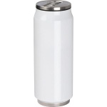 Θερμός κουτάκι αναψυκτικού λευκό inox Υ18,5xØ7εκ. 500 ml