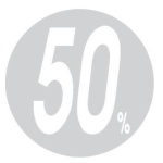 Next αφίσα "Κύκλος -50%" για βιτρίνες Ø32εκ.