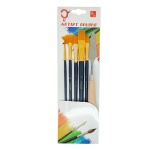 Πινέλα ζωγραφικής σετ 5 πινέλα με κοντή λαβή και 1 σπάτουλα