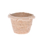 Καλάθι ψάθινο μεσαίο Υ16.5x Ø21εκ.
