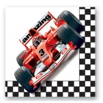 Χαρτοπετσέτες "race car" 12x12εκ.