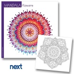 Νext μπλοκ ζωγραφικής mandala flowers 36φ 120γρ.23x23εκ.