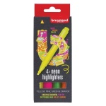 Μαρκαδόροι φωσφορούχοι Bruynzeel College neon σετ 4τμχ.