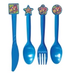 Μαχαιροπίρουνα με στίκερ "happy birthday" 24τεμ.