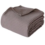 Κουβέρτα "Pablo"  πικέ 100% βαμβακερή μπεζ-καφέ 220x240εκ