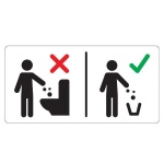 Next αυτοκόλλητο pvc "Μην πετάτε χαρτιά" 20x10εκ.