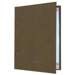 Next μενού εστιατορίου old leather καφέ με 10 ζελατίνες και βίδες 24x32εκ. Δυνατότητα εκτύπωσης