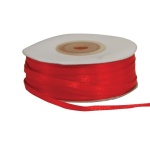 Κορδέλα σατέν διπλής όψης με ούγια κόκκινη 3χιλ.x100μ.