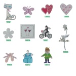 Αυτοκόλλητα υφασμάτινα "Καρδιά" λευκή 3,5x3,5εκ.