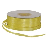 Κορδέλα σατέν διπλής όψης με ούγια κίτρινη 3χιλ.x100μ.