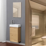 Σετ μπάνιου Nextdeco ντουλάπι με νιπτήρα - καθρέφτη Y60x38.5x21.2εκ. - Υ60x38.3εκ