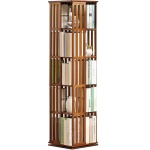 Βιβλιοθήκη περιστρεφόμενη Nextdeco 5 επιπέδα μπαμπού Υ149x37x37εκ.