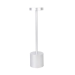 Φωτιστικό επιτραπέζιο μεταλλικό ασημένιο Υ34,5x8εκ.