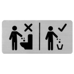 Next επιγραφή darwin "Μη πετάτε χαρτιά" 7,2x14,9εκ., 2χιλ. πάχος