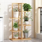 Ανθοστήλη Nextdeco 7 θέσεων μπαμπού Υ142x40x20εκ.