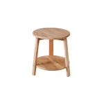 Τραπεζάκι Nextdeco 2 επιπέδων ανακυκλωμένο ξύλο mahoni Υ45Ø40εκ