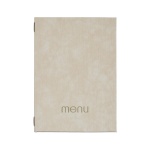 Next μενού εστιατορίου PU bali μπεζ με κρυφό λάστιχο 23x32εκ. Δυνατότητα εκτύπωσης