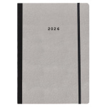 Next ημερολόγιο 2026 Natural ημερήσιο flexi γκρι ανοιχτό με λάστιχο 17x25εκ.  Δυνατότητα εκτύπωσης
