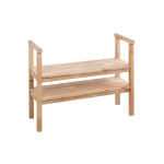 Παπουτσοθήκη παγκάκι Nextdeco Natural μασίφ ξύλο Υ70,5x90x34εκ.