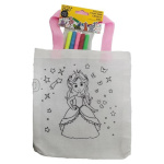 Τσάντα non woven ζωγραφικής πριγκήπισσα σετ 6τμχ. Υ21x21,5x0.3εκ.