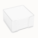 Κύβος πλαστικός διάφανος με λευκά χαρτιά Υ5x9x9εκ.
