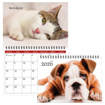 Next μηνιαίο πλάνο τοίχου 2026 dogs - cats σπιράλ 20x23εκ., 13φ.