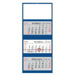 Next ημερολόγιο τοίχου 2026 τριμηνιαίο μπλε 34x80εκ.