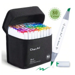 Alcohol Markers διπλής μύτης σετ 80 τεμ.