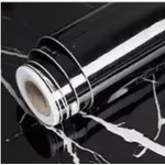 Αυτοκόλλητο διακοσμητικό ρολό με όψη μαύρο- λευκό μάρμαρο 60x300εκ.