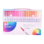 Μαρκαδόροι αλκοόλης διπλής μύτης σετ 80τμχ.