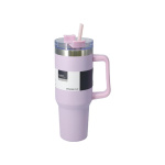Θερμός ποτήρι 1200ml μωβ ανοξείδωτο με καλαμάκι