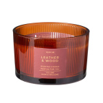 Αρωματικό κερί Leather - Wood 13x8εκ.