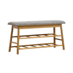 Παπουτσοθήκη - σκαμπό - πάγκακι Nextdeco μπαμπού Υ44x90x27εκ.