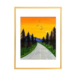 Κορνίζα τοίχου μεταλλική χρυσή με ακρυλικό τζάμι 30x21εκ.