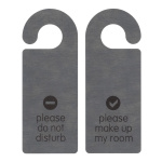 Next επιγραφή Do not disturb ECOLEATHER 2 όψεων 22,5x8,6εκ. γκρι. Δυνατότητα εκτύπωσης