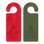 Next επιγραφή Do not disturb ECOLEATHER 2 όψεων 22,5x8,6εκ. κόκκινη-πράσινη. Δυνατότητα εκτύπωσης